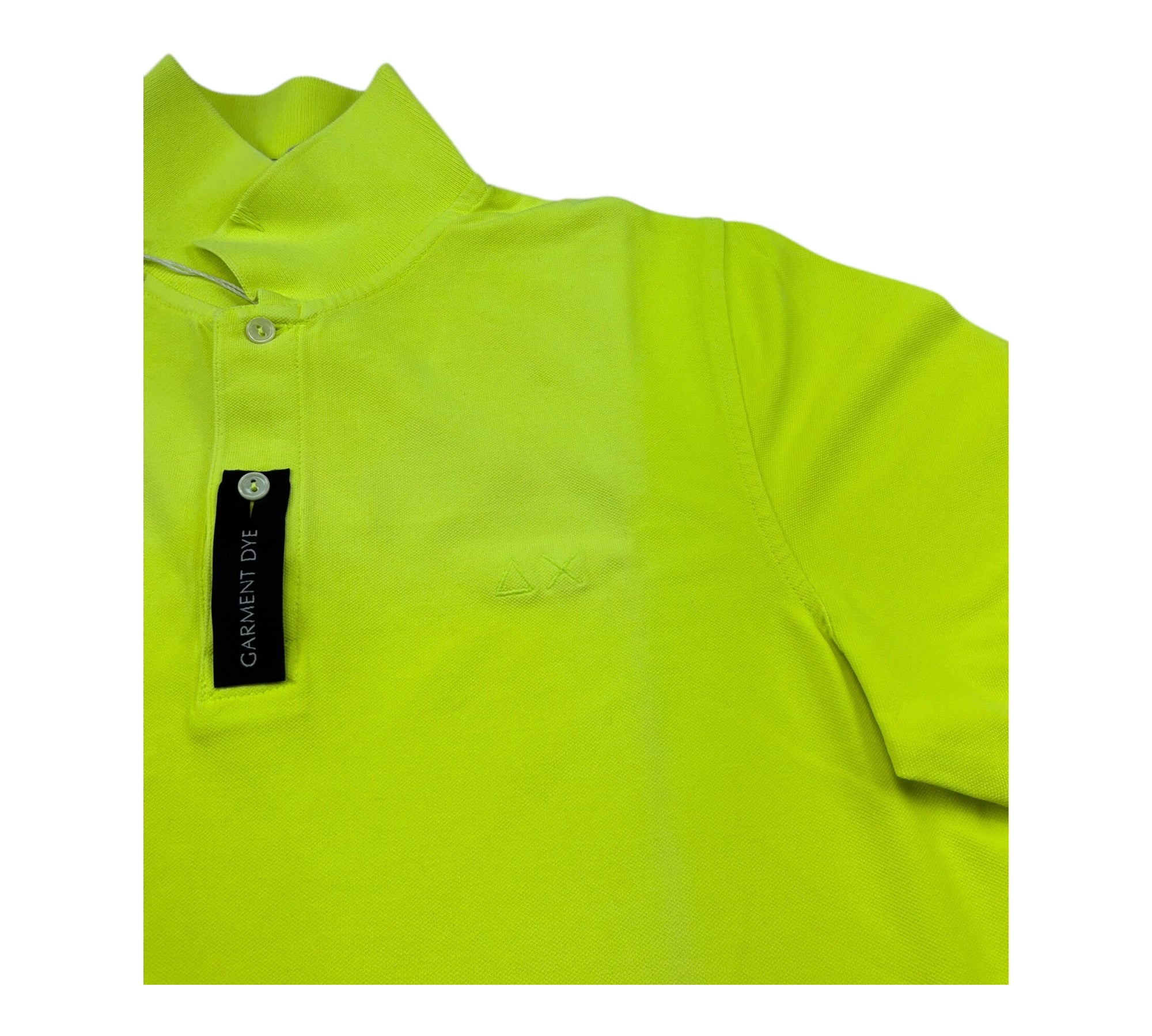 Sun68 Polo Mezza Manica Tinta Unita con Logo per Bambino A31304 GIALLO FLUO SUN68 