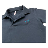 Sun68 Polo Mezza Manica Tinta Unita con Logo per Bambino A35315 BLU SUN68 