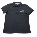 Sun68 Polo Mezza Manica Tinta Unita con Stampa per Bambino CPA35313 NERO SUN68 