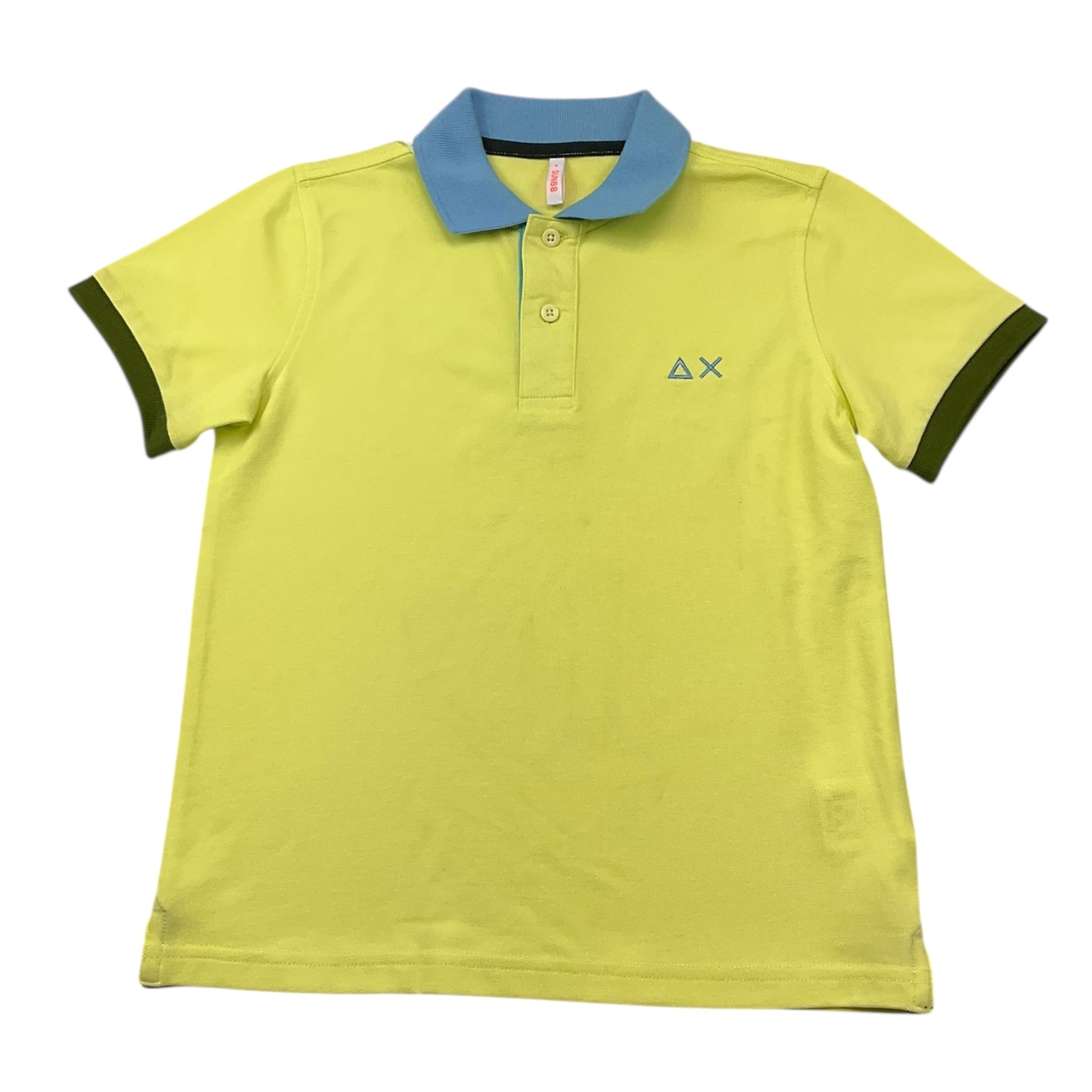Sun68 Polo Mezza Manica Tinta Unita per Bambino CPA35316 GIALLO SUN68 