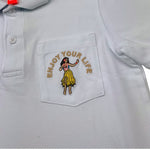 Sun68 Plo Mezza Manica Tinta Unita per Bambino CPA35341 BIANCO SUN68 
