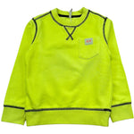 Sun68 Felpa Chiusa Girocollo Tinta Unita con Logo per Bambino F31314 GIALLO FLUO SUN68 