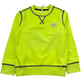 Sun68 Felpa Chiusa Girocollo Tinta Unita con Logo per Bambino F31314 GIALLO FLUO SUN68 