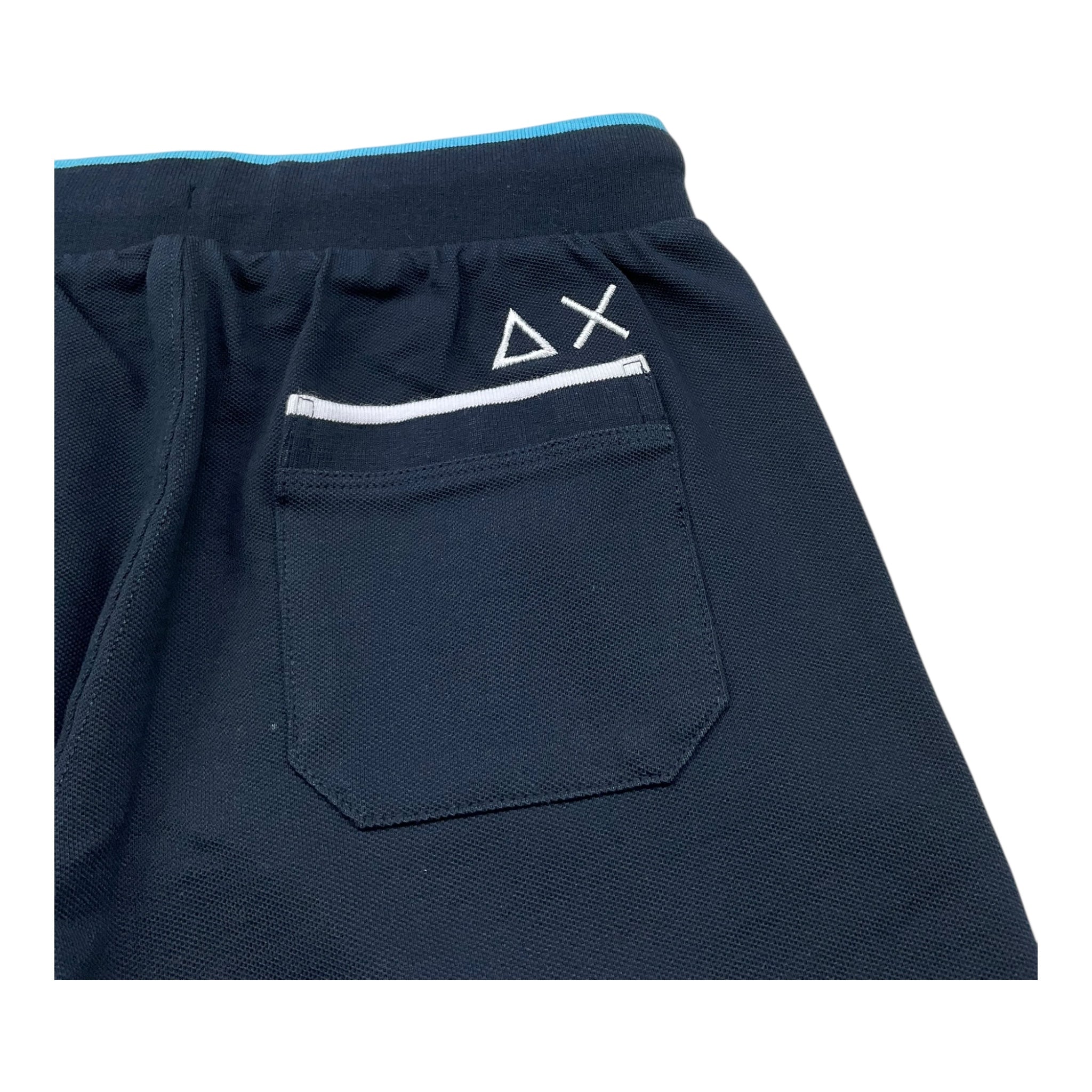 Sun68 Bermuda Tuta Tinta Unita con Logo per Bambino F35338K BLU SUN68 