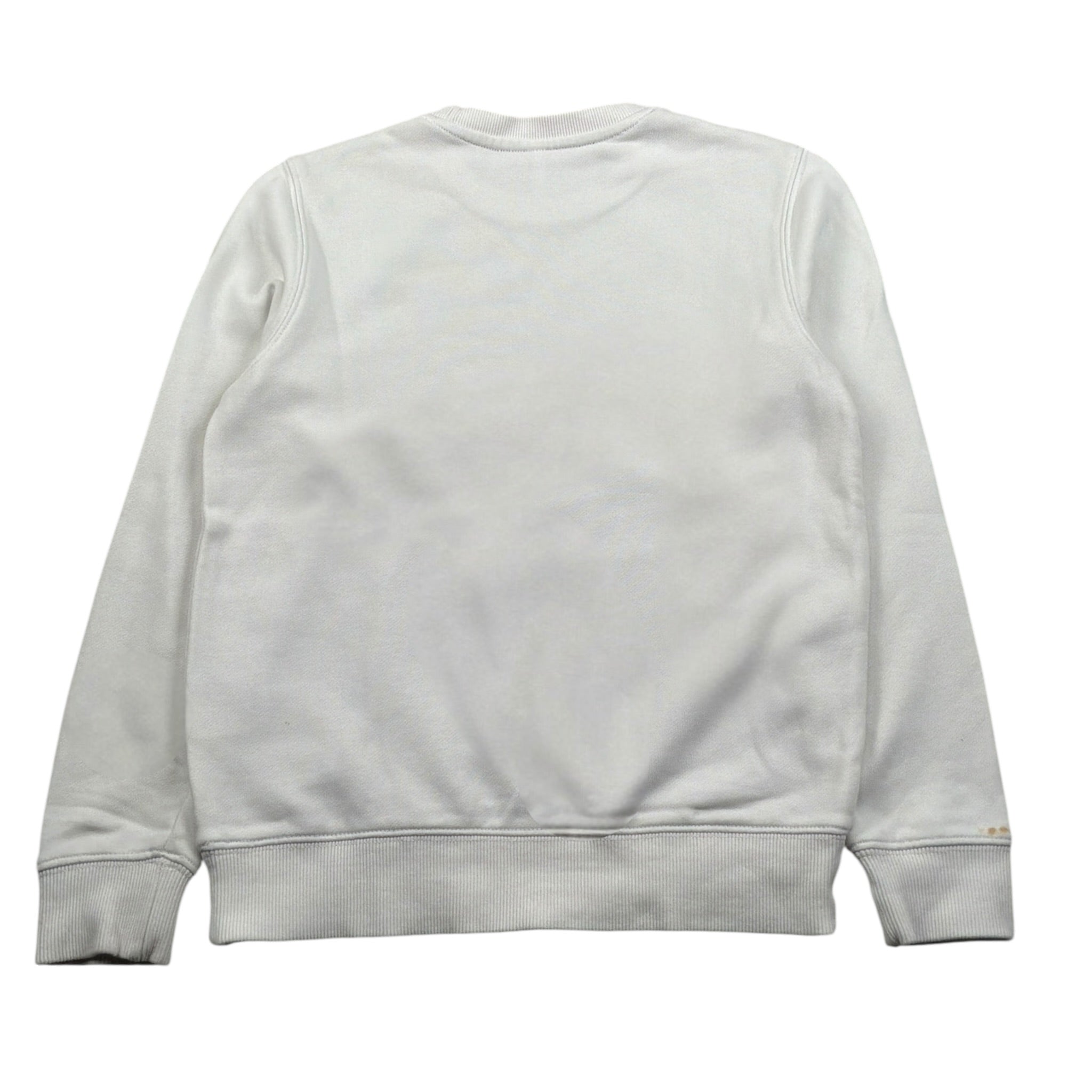 Sun68 Felpa Chiusa Girocollo tinta unita con Stampa Bianco per Bambino FLSP6 BIANCO SUN68 
