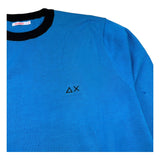 Sun68 Maglia Girocollo Tinta Unita con Logo per Bambino K32307 TURCHESE SUN68 