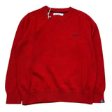 Sun68 Maglia Girocollo Tinta Unita con Logo per Bambino K33301 ROSSO SUN68 