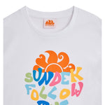 Sundek T-Shirt Girocollo Tinta Unita con Stampa per Bambino B699TEJ787M BIANCO SUNDEK 