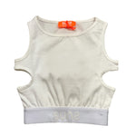 Suns  Top Tinta Unita con Elastico per Bambina CNS5102D BIANCO SUNS 