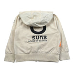 Suns Felpa tinta unita con Zip E Cappuccio Panna per Bambino MFS5104UX PANNA SUNS 