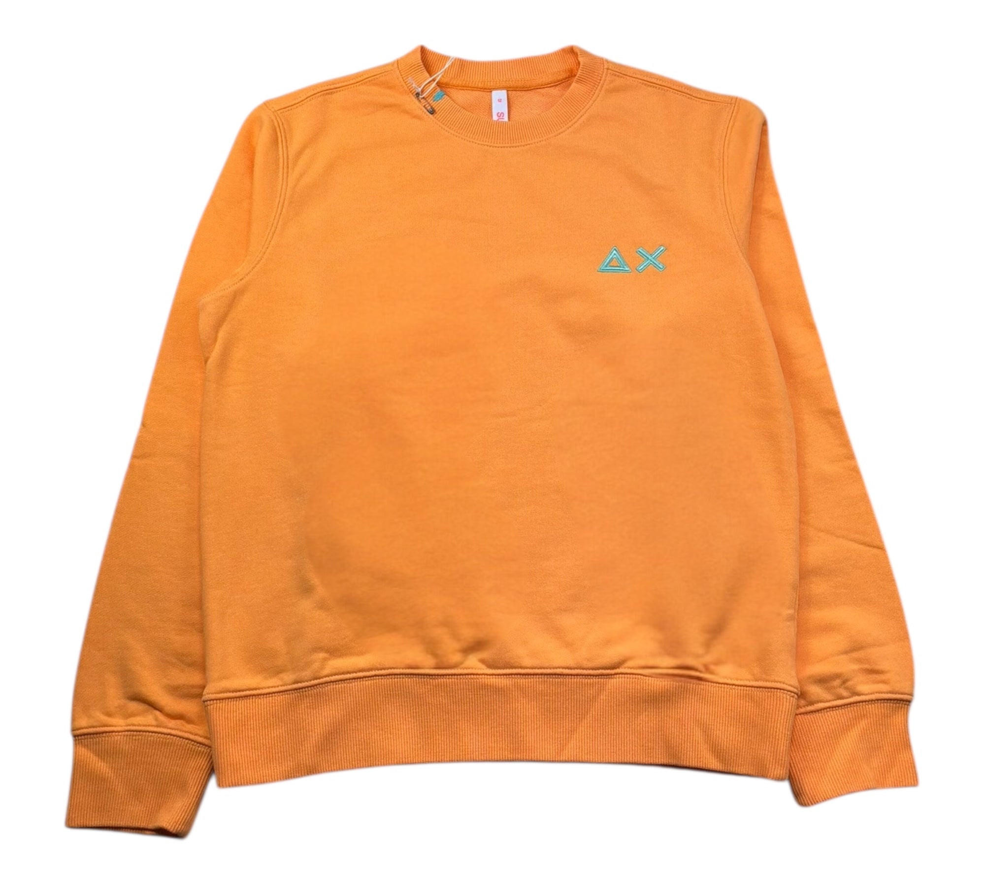 Suns68 Felpa Chiusa Girocollo Tinta Unita con Logo per Bambino F34303J ARANCIONE SUNS68 