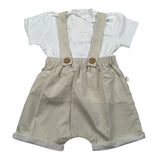 Teddy E Minou Completo 2 Pezzi T-Shirt-Salopette per Neonato E15CP066C4134 BIANCO/BEIGE TEDDY E MINOU 
