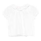 Teddy E Minou Camicia Mezza Manica Tinta Unita per Neonata E25CI008C6039 BIANCO TEDDY E MINOU 