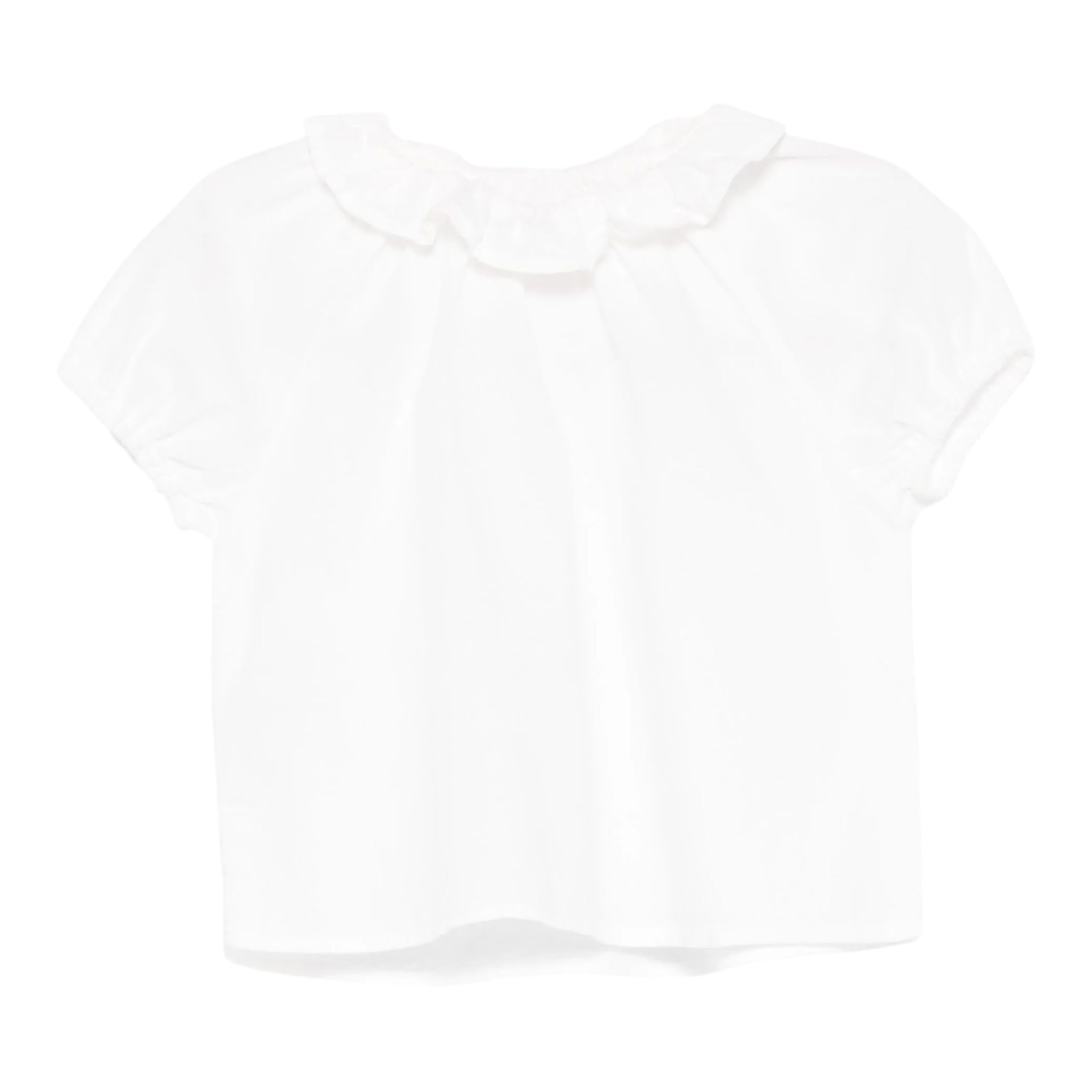 Teddy E Minou Camicia Mezza Manica Tinta Unita per Neonata E25CI008C6039 BIANCO TEDDY E MINOU 