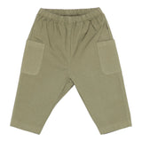 Teddy E Minou Pantalone Tinta Unita con Elastico In Vita per Neonato E25PT010C6035 VERDE TEDDY E MINOU 