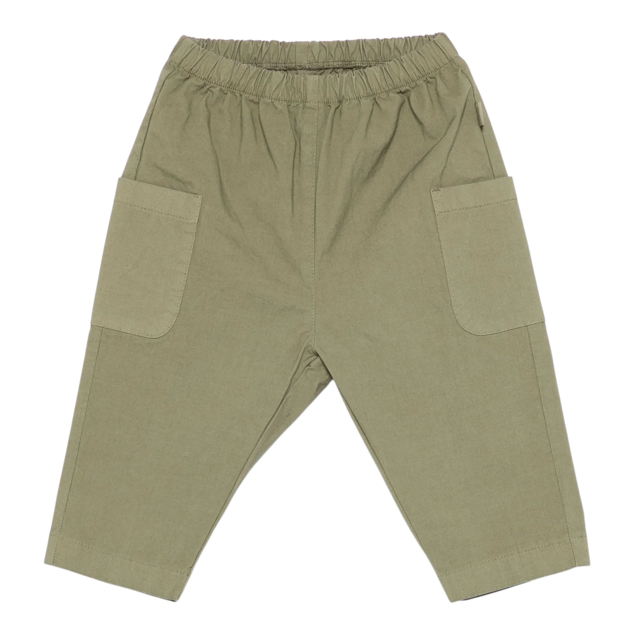 Teddy E Minou Pantalone Tinta Unita con Elastico In Vita per Neonato E25PT010C6035 VERDE TEDDY E MINOU 