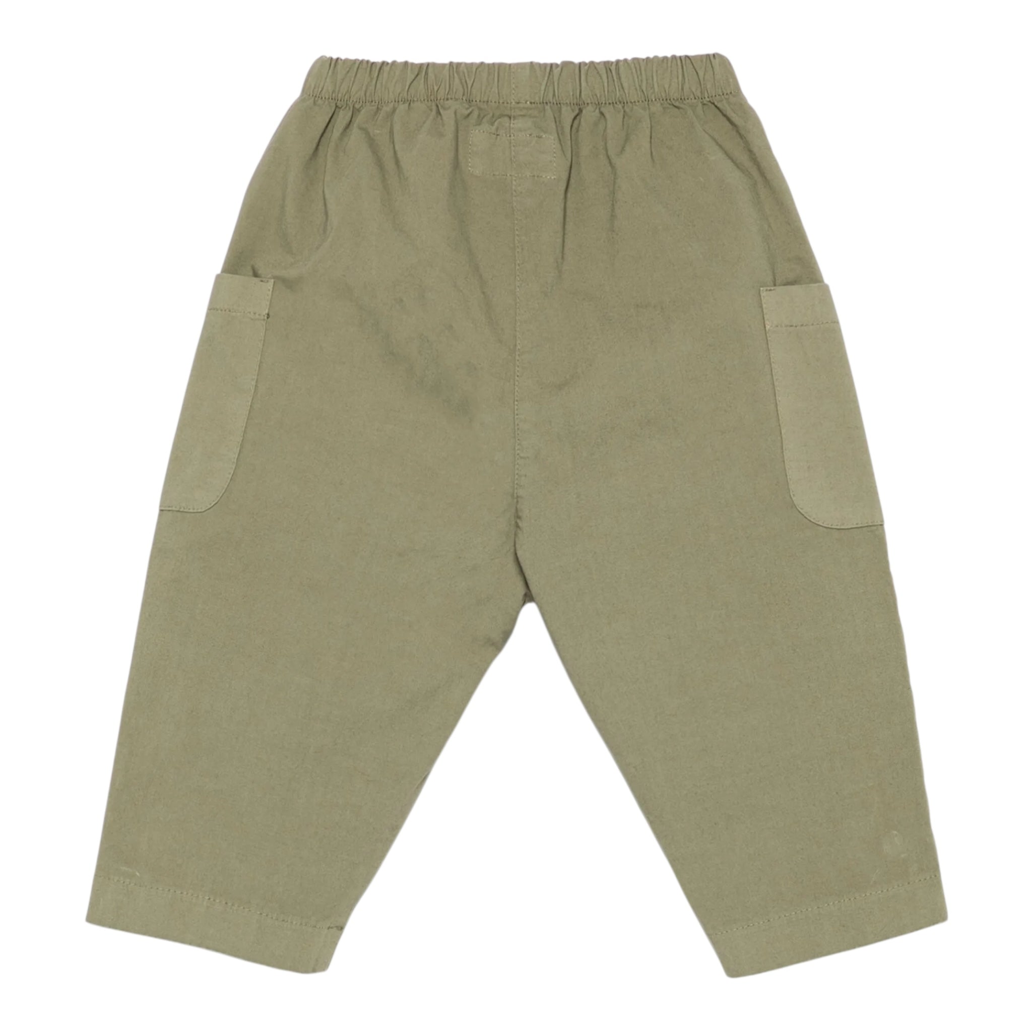 Teddy E Minou Pantalone Tinta Unita con Elastico In Vita per Neonato E25PT010C6035 VERDE TEDDY E MINOU 