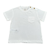 Teddy E Minou T-Shirt Girocollo Tinta Unita per Neonato E25SH015M0170 BIANCO TEDDY E MINOU 