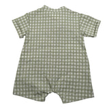 Teddy E Minou Pagliaccetto Mezza Manica Tinta Unita con Stampa per Neonato E25TU047C3159 VERDE TEDDY E MINOU 