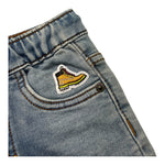 Timberland Bermuda In Denim Tinta Unita con Elastico In Vita per Neonato 22471 BLU TIMBERLAND 
