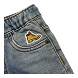 Timberland Bermuda In Denim Tinta Unita con Elastico In Vita per Neonato 22471 BLU TIMBERLAND 