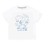 Timberland T-Shirt Girocollo Tinta Unita con Stampe per Neonato T60388 BIANCO TIMBERLAND 