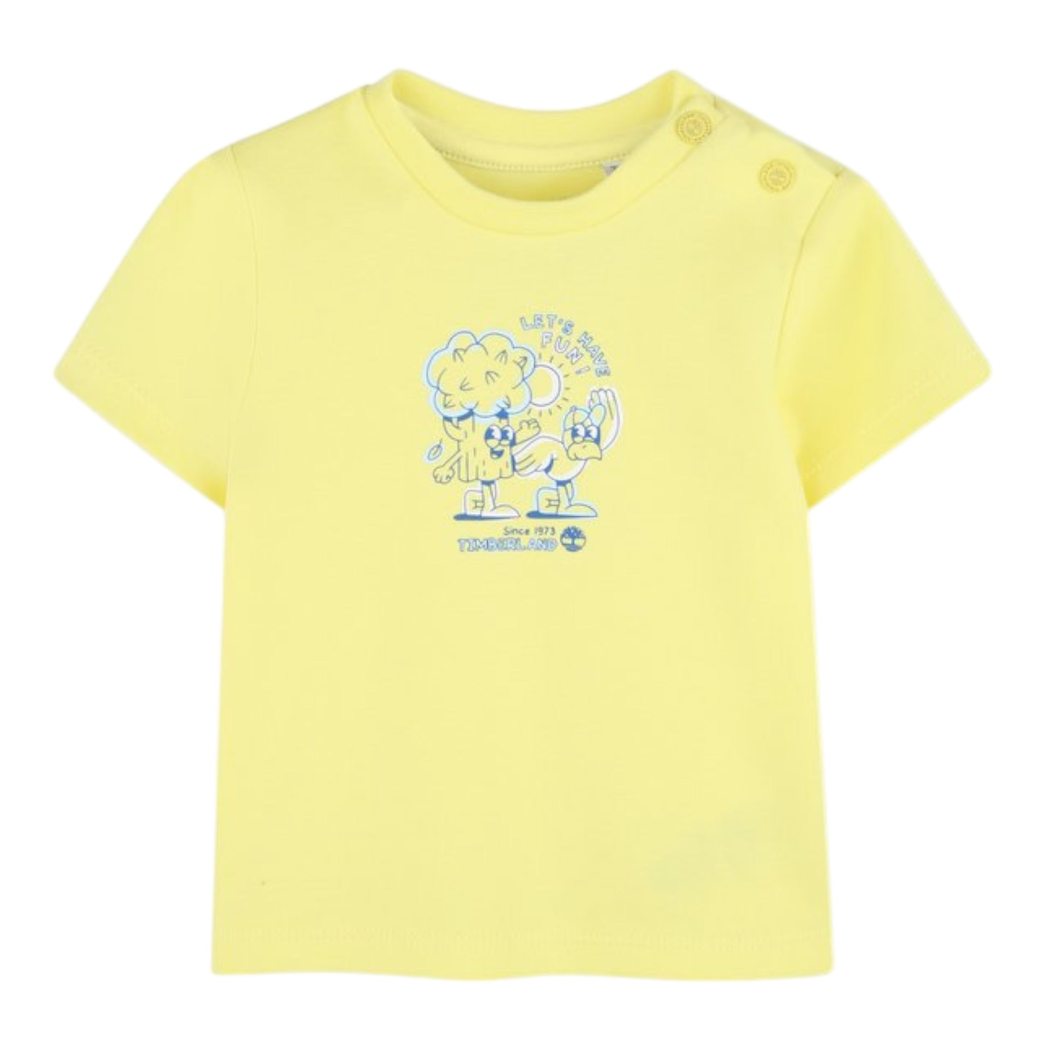 Timberland T-Shirt Girocollo Tinta Unita con Stampe per Neonato T60388 GIALLO TIMBERLAND 