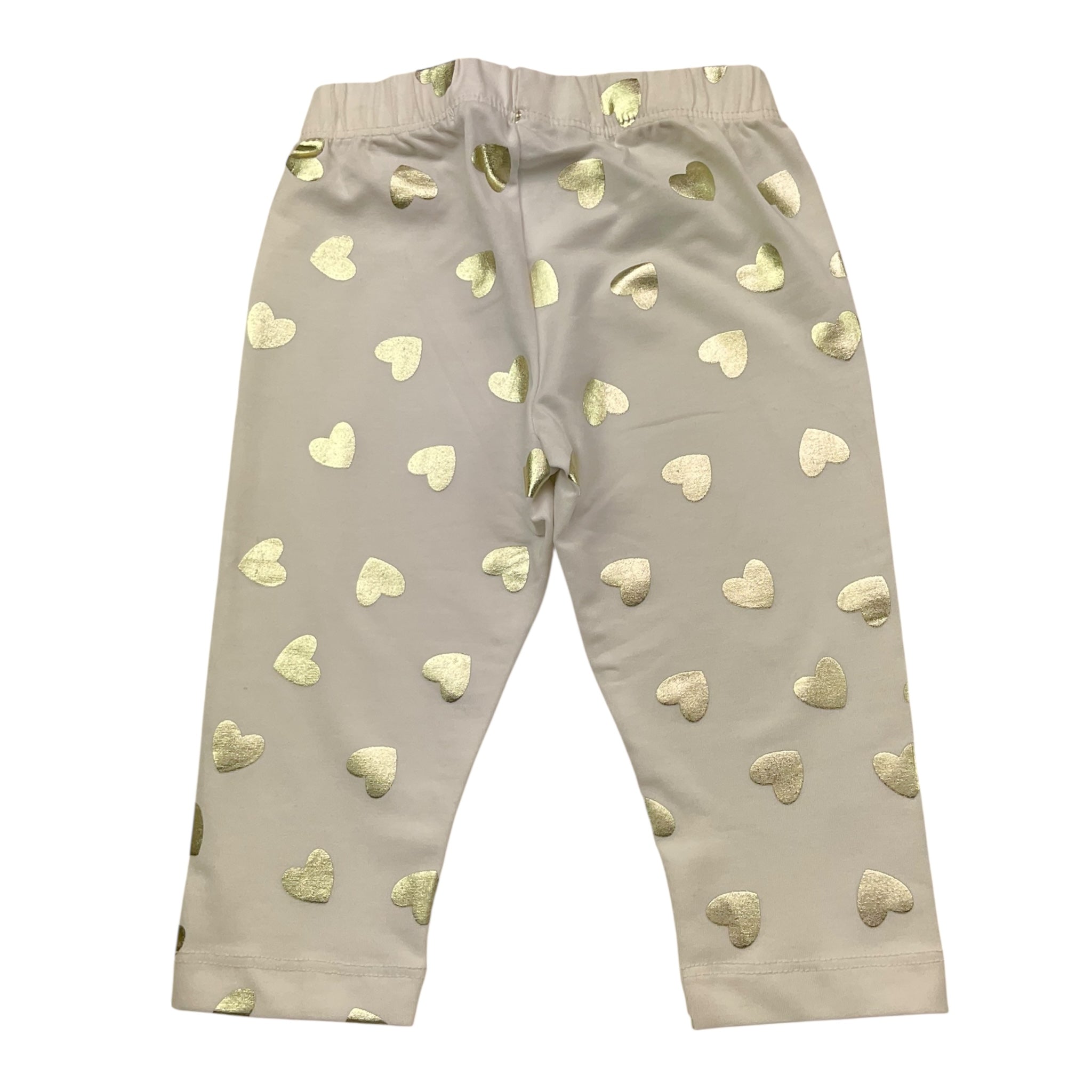 To Be Too Leggins Tinta Unita con Fantasia per Neonata JFJ BIANCO TO be too 