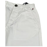 Tommy Hilfiger Pantalone tinta unita con Girovita Regolabile Bianco per Bambino KB0KB008946 BIANCO TOMMY HILFIGER 