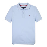 Tommy Hilfiger Polo Mezza Manica Tinta Unita per Neonato KB0KB091033 AZZURRO TOMMY HILFIGER 