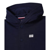 Tommy Hilfiger Felpa con Bottoni E Cappuccio Tinta Unita per Bambino KB0KB09314 BLU TOMMY HILFIGER 