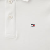 Tommy Hilfiger Polo Mezza Manica Tinta Unita per Bambino KB0KB09333 BIANCO TOMMY HILFIGER 