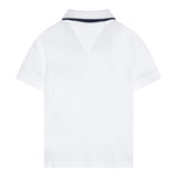 Tommy Hilfiger Polo Mezza Manica con Ricamo Logo per Bambino KB0KB09524 BIANCO TOMMY HILFIGER 