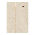 Tommy Hilfiger Cardigan Tinta Unita con Trafori per Bambina KG0KG07766 PANNA TOMMY HILFIGER 