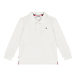 Tommy Hilfiger Polo Manica Lunga Tinta Unita per Neonato KN0KN01848 BIANCO TOMMY HILFIGER 
