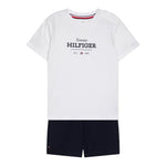 Tommy Hilfiger Completo 2 Pezzi T-Shirt-Bermuda  per Neonato KN0KN02047X BIANCO/BLU TOMMY HILFIGER 