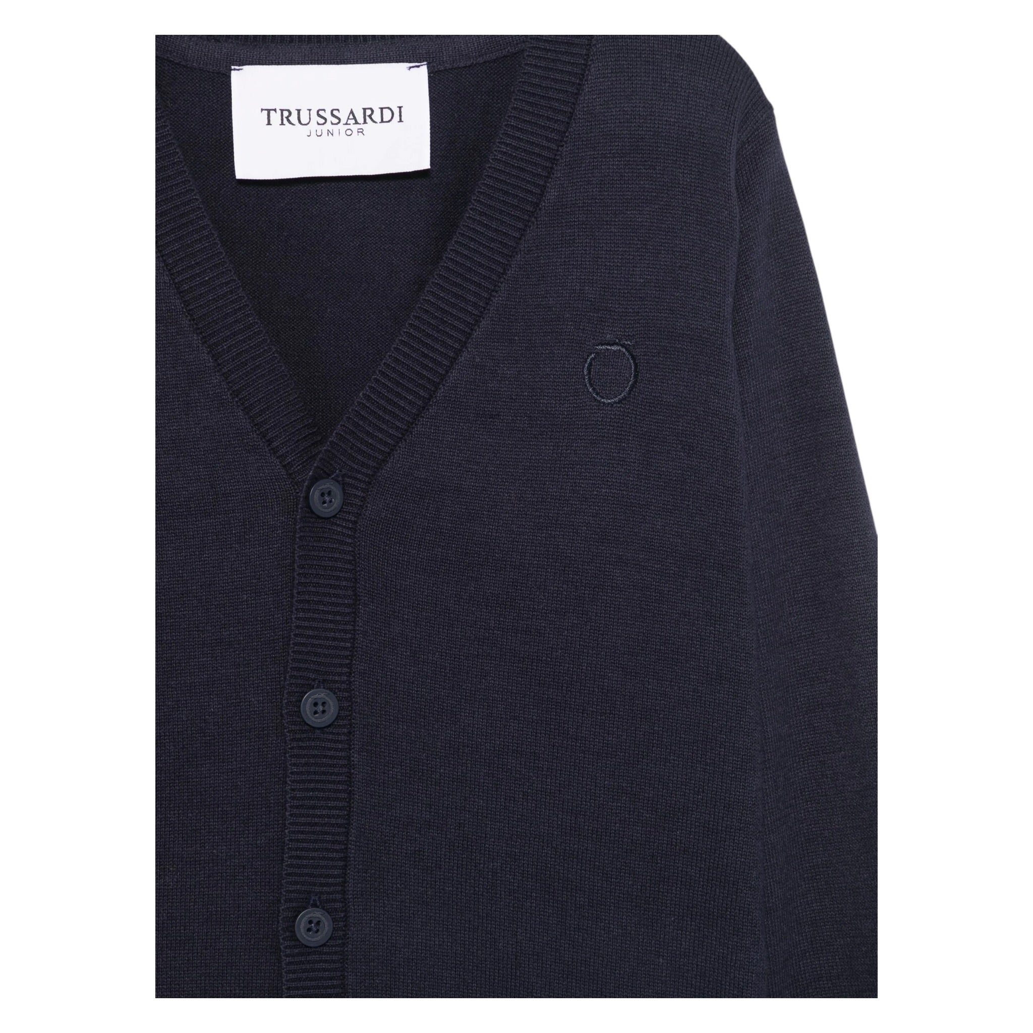 Trussardi Cardigan Tinta Unita con Logo per Bambino TBP25024CD BLU TRUSSARDI 