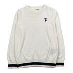 Trussardi Maglia Girocollo Tinta Unita con Logo per Bambino TBP26005MA BIANCO TRUSSARDI 