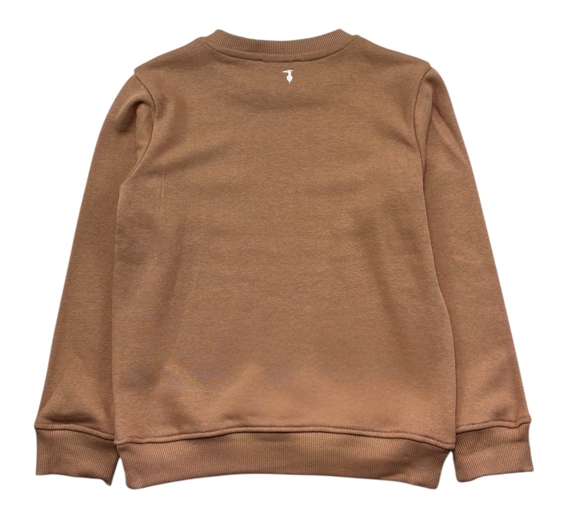 Trussardi Felpa Chiusa Girocollo Tinta Unita con Logo per Bambino TBP26013FE MARRONE TRUSSARDI 