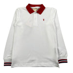 Trussardi Polo Manica Lunga Tinta Unita con Profili In Contrasto per Bambino TBP26049PO BIANCO TRUSSARDI 