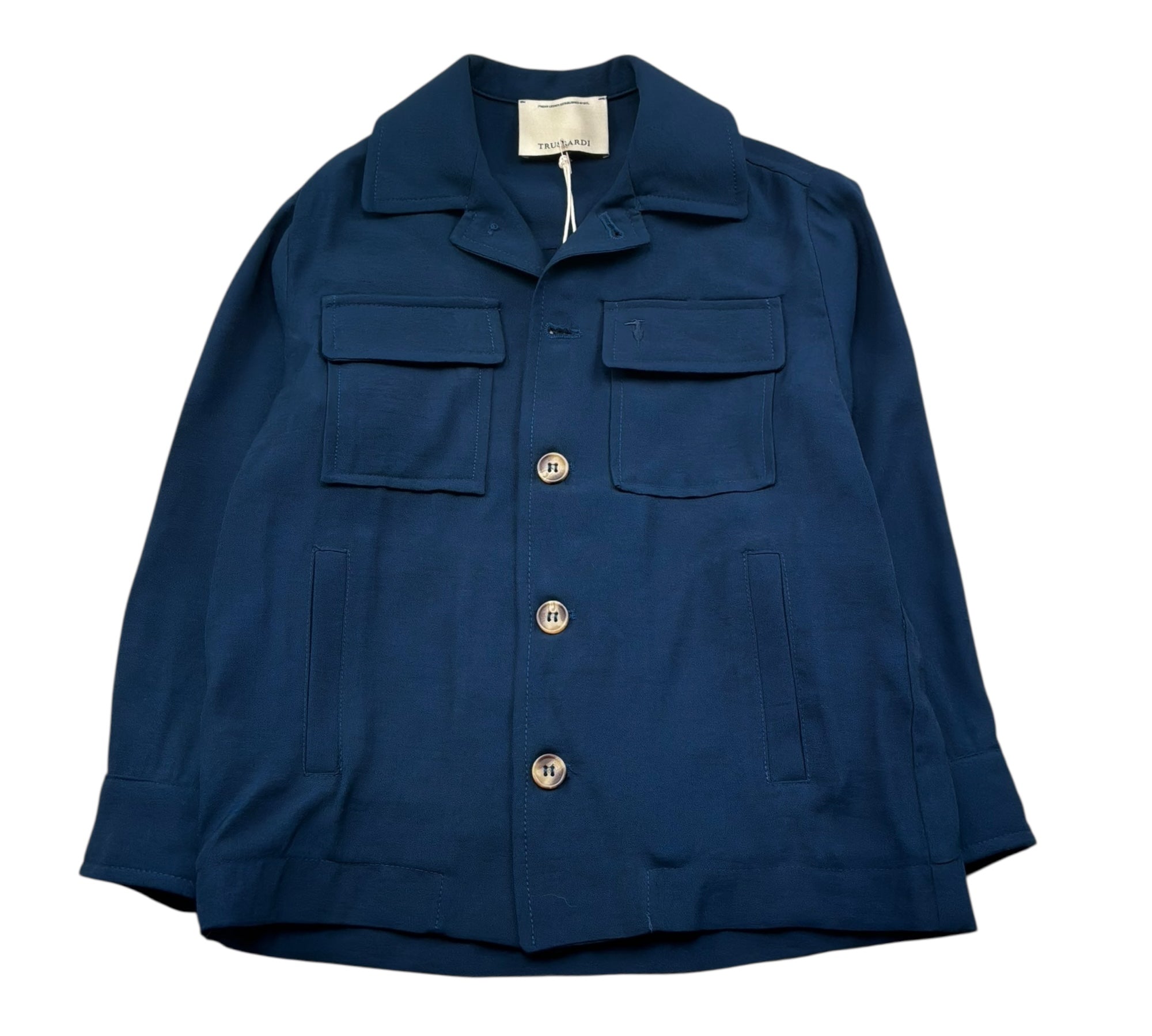 Trussardi Giacca Tinta Unita con Tasconi per Bambino TBP26062GC BLU TRUSSARDI 