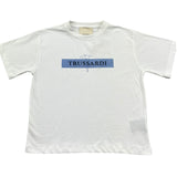 Trussardi T-Shirt Girocollo Tinta Unita con Stampa per Bambino TBP26108TS BIANCO TRUSSARDI 