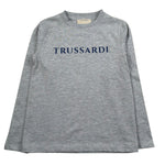 Trussardi Shirt Girocollo Tinta Unita con Logo per Bambino TBP26117TS GRIGIO TRUSSARDI 