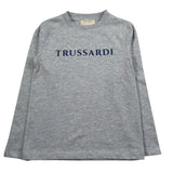 Trussardi Shirt Girocollo Tinta Unita con Logo per Bambino TBP26117TS GRIGIO TRUSSARDI 