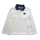 Trussardi Polo Manica Lunga Tinta Unita con Logo per Bambino TBP26134PO BIANCO TRUSSARDI 