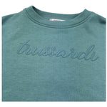 Trussardi Felpa Chiusa Girocollo Tinta Unita con Stampa per Bambina TGP26002FE VERDE TRUSSARDI 