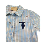 Trussardi Abito Mezza Manica Tinta Unita con Cinturino per Bambina TGP26039VE AZZURRO TRUSSARDI 