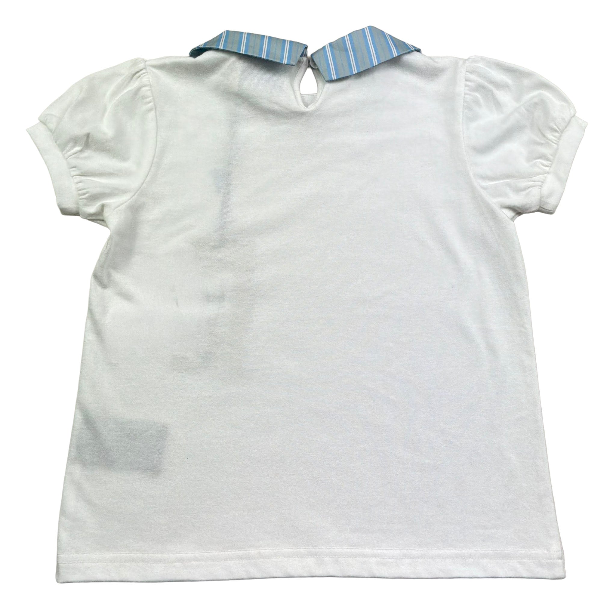 Trussardi T-Shirt Tinta Unita con Colletto In Contrasto per Bambina TGP26045TO BIANCO TRUSSARDI 