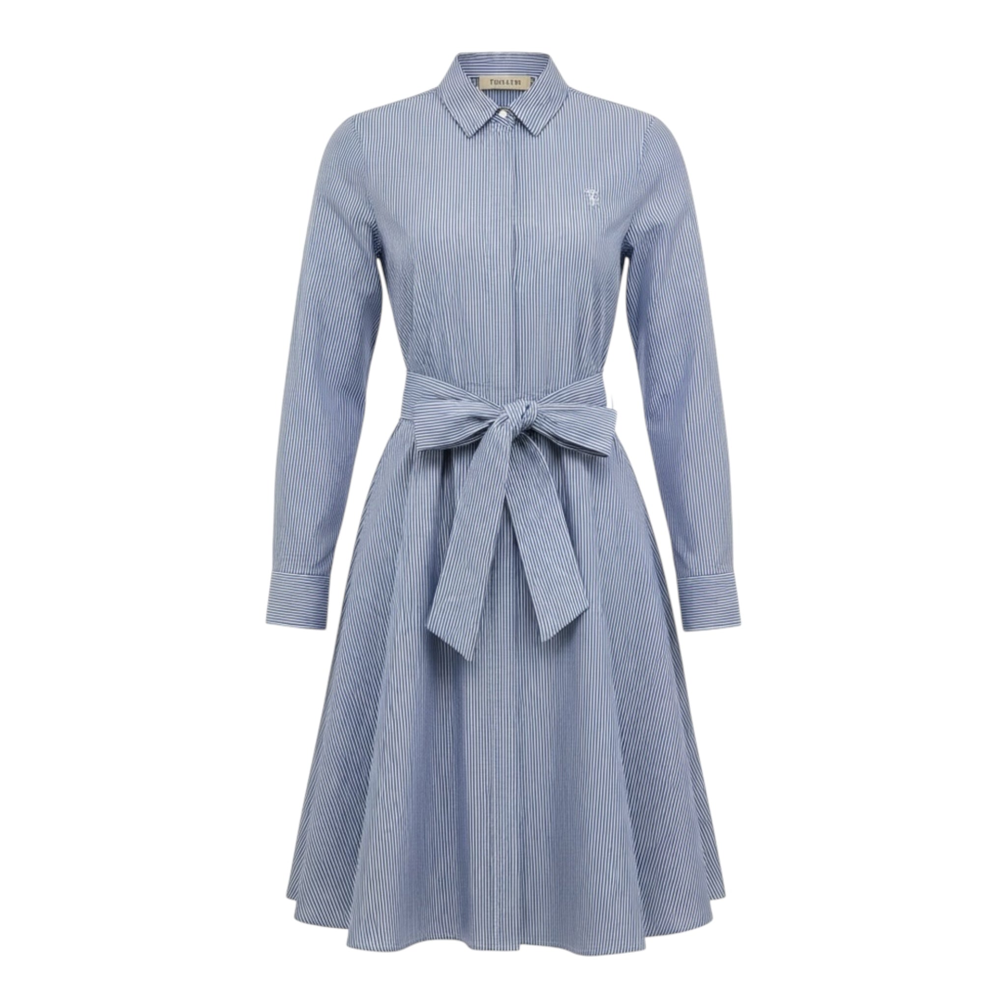 Trussardi Abito Modello Camicia con Fantasia A Righe per Bambina TGP26086VE AZZURRO TRUSSARDI 