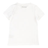 Trussardi T-Shirt Tinta Unita Girocollo con Stampa per Neonata TIP21104 BIANCO TRUSSARDI 